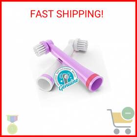 Brusheez 817387021029 Electronic Toothbrush Replacement Brush Heads 2 Pack Sparkle The Unico