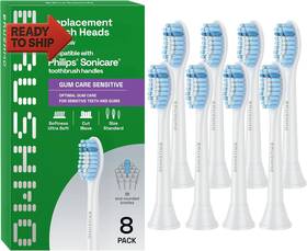 Brushmo 313050618690 Gum Care Sensitive Replacement Toothbrush Heads Compatible With Philips