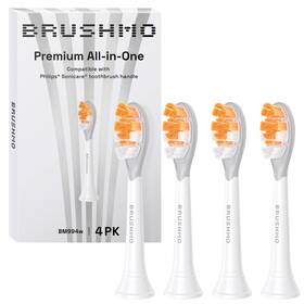 Brushmo 810155400743 All-in-one Replacement Toothbrush Heads 1 Count Pack Of 4 White