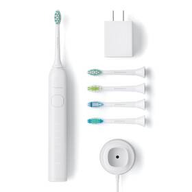 Bm01-w Brushmo Super Sonic Electric Toothbrush With 4 Count Pack Of 1 White