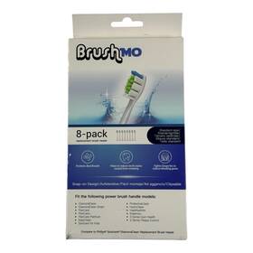 Di04bgl Brushmo 8 Pack Standard Size Toothbrush Replacement Heads Snap-on New