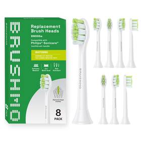 Brushmo Sm6068w Diamond-shape Whitening Replacement 1 Count Pack Of 8 White