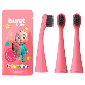 Burst 445056432437 Cocomelon X Burstkids Electric Toothbrush Replacement Heads 3-pack Pink - Ultra