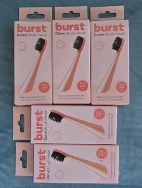 Burst 850000243040 Curve Replacement Brush Head Qty 5 Rose Gold Color Sealed New