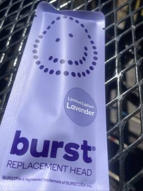 Burst 850032281478 Sonic Electric Toothbrush Replacement Head Lavender