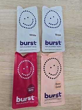Burst 850032281812 Genuine Electric Toothbrush Replacement Head Brand New - Lot Of 4