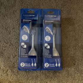 0518 Careone 2 Pack Smilesonic Replacement Brush Heads-fits Phlips Sonicare