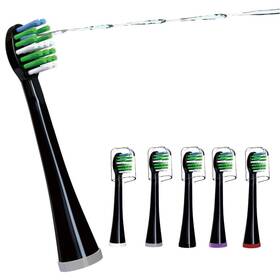 Carepik Csw-005b Replacement Flossing Toothbrush Heads Compatible 1 Count Pack Of 5 Black