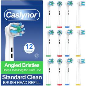 Em-bdzf-872j Caslynor Replacement Heads Compatible With Oral B 12 Count Pack Of 1 White