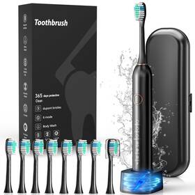 506c Cemobene Electric Toothbrush Sonic Type For Adults And 1 Count Pack Of Black