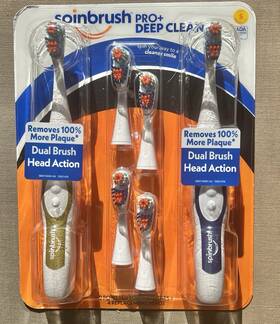 Te4071 Church & Dwight - Personal Care Spinbrush Pro Deep Clean Value Pack Battery Toothbrush Adults New Open Box