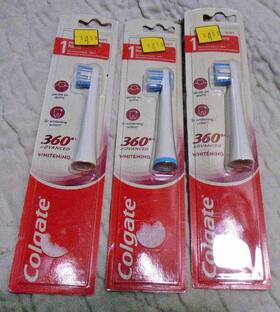 Colgate 035000471116 3 Pack 360 Advanced Whitening Replacement Toothbrush Heads Soft - New
