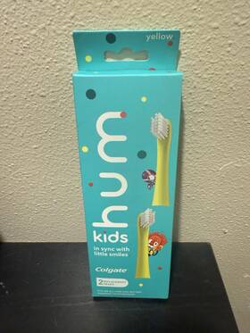Colgate 035000980830 Hum Kids Replacement Heads 2 Pack Yellow For Battery Operated Toothbrush