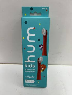 Colgate 035000980878 Hum Kids Replacement Battery Powered Toothbrush Heads 2 Pack - Coral