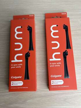 Colgate 035000992208 Lot Of 2 Hum Pk Black Replacement Heads Fit All Toothbrushes 4 Tot