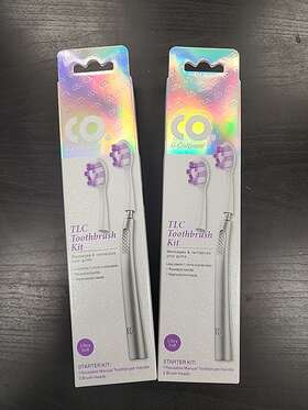 Colgate 827854001720 Co. By 2pk Tlc Toothbrush Kit 1 Handle And 2 Brush Heads Each