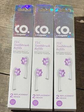 Colgate 827854001737 3 Co. By Tlc Toothbrush Refills 6 Total Replacement Heads Ultra Soft