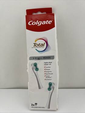 Colgate 827854018698 Brush Heads For Total Active Prevention Battery Powered Toothbrush 2 Ct
