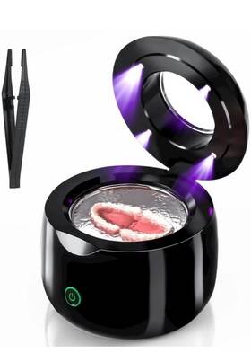 Coolamon 732122258556 Ultrasonic Cleaner 45khz Dentures Toothbrush Head Jewelry U-v Lights
