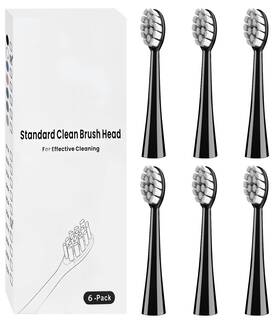 10a-suri-gb06 Copimy 6 Pack Replacement Brush Heads Compatible With Suri Electric Toothbrush Black