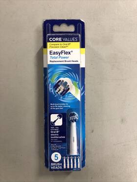Core Values 071031294287 Easy Flex Total Power Replacement Brush Heads 6 Pack