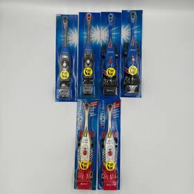 Crest 766878200118 Lot 6 Vintage Kid S Spinbrush Race Cars Rockets Toothbrush Sealed New