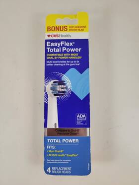 Cvs 050428597583 Easy Flex Total Power Health 5 Tooth Brush Heads Comp Oral-b Precision Clean