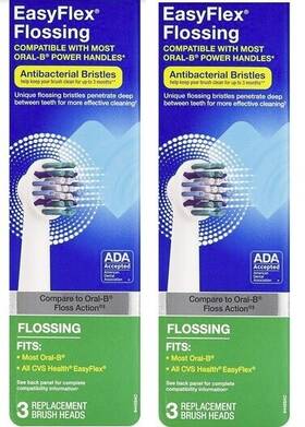 84569ac Cvs 2 X Health Easyflex Flossing Replacement Brushes 3 Heads #4041