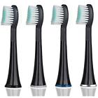 D902 Mornwell Black Sensitive Replacement Toothbrush Heads Clear Cap 750440825946