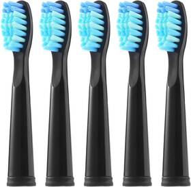 Dt-22 Dada-tech Electric Toothbrush Replacement Heads For - Pack Of 5 Pure Black Soft