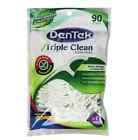 Dentek Triple Clean Floss Picks Fresh Mint 90 Each Pack Of 9 047701250815