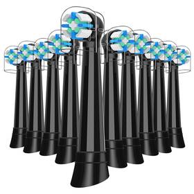 Diaus3-717-10bk Diamondsmile.io 10 Pack Replacement Heads Compatible With Oral B 2/3/4/5/6/7/8/9/10/dee