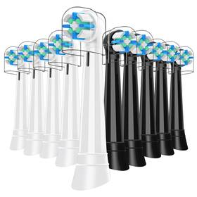 Ious2-626-10bw Diamondsmile.io Brush Heads With Oral B For Teeth Clean 10 Black/white