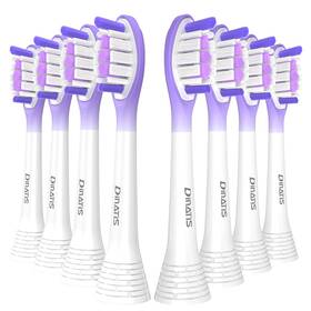 Purple3 Dinatis 10 Pcs Toothbrush Heads For Philips Sonicare Electric C3 G