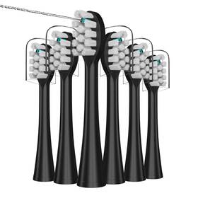 Earouth 721295767118 Replacement Flossing Toothbrush Heads With Covers 1 Count Pack Of 6 Black