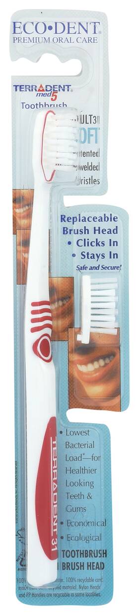Mf0037 Ecodent Terradent 31 Toothbrush With Replaceable Soft Brush Head