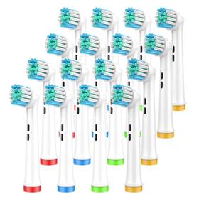 17x-16p-el Elfin Replacement Toothbrush Heads 1 Count Pack Of 16 White-adults 16count