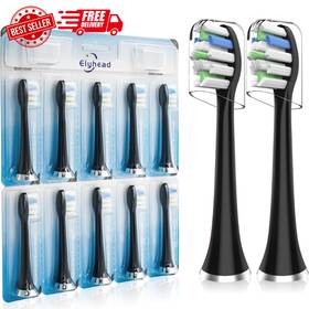 Elyhead 726084781696 Toothbrush Replacement Heads Compatible With Aquasonic Black Series/black Series