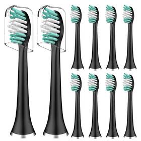 7m-a57z-5d5e Elyhead Replacement Toothbrush Heads Compatible With 10 Count Pack Of 1 Black