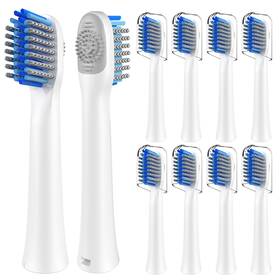 Elyhead Eh-bb0918 Toothbrush Heads Replacement Compatible With 10 Count Pack Of 1 White