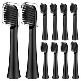 El-gb1206 Elyhead Replacement Toothbrush Heads Compatible With 10 Count Pack Of 1 Black