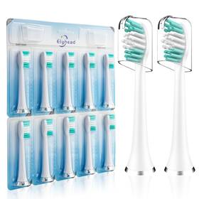 Elyhead Ey-aqw01 Toothbrush Replacement Heads Compatible 10 Count Pack Of 1 White