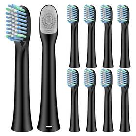 Ey-rb0501 Elyhead Toothbrush Heads Replacement Compatible With 10 Count Pack Of 1 Black