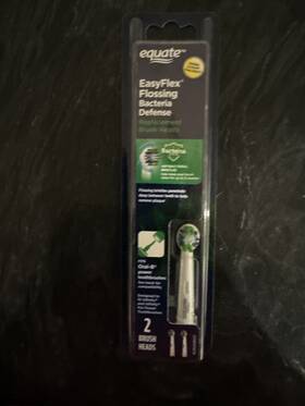 Equate 681131430302 Easyflex Flossing Bacteria Defense Replacement Brush Heads 8 Pack