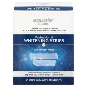 Equate 681131449021 Professional Whitening Strip Enael-safe 40 Strips-20 Treatment