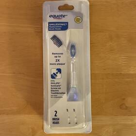 Equate 69225ab Smilesonic Replacement Heads Philips Sonicare Advance/elite White 2ct
