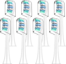 Eruule 744759135582 Philips Sonicare Compatible Toothbrush Replacement Heads With Covers 8 Pack