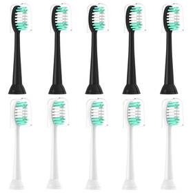 Aqua-head-5b5w Everystep Replacement Toothbrush Heads Compatible 10 Count Pack Of 1 Black White