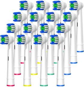 Firik 755082971365 Electric Toothbrush Replacement Heads 16 Pack/compatible Oral B Braun Replace