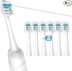 Fitmount 744110488579 5 Pack Toothbrush Replacement Heads Compatible With Waterpik Sonic Fusion 2.0 F